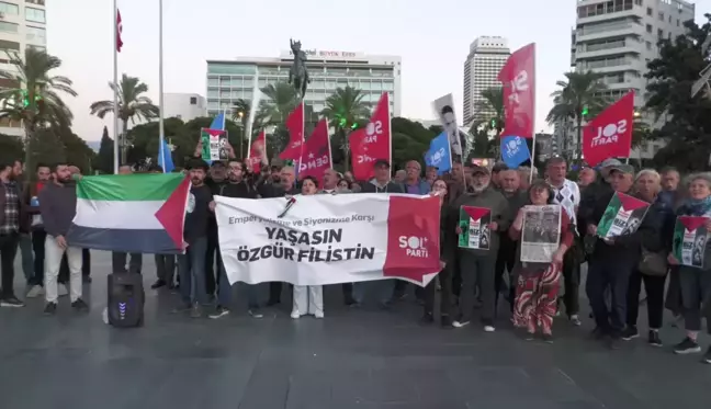 SOL Parti İzmir'de İsrail'in Gazze'ye saldırısını protesto etti