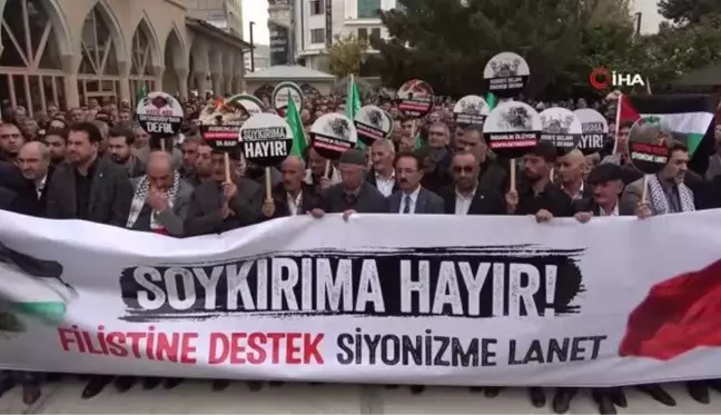 Van'da İsrail'in Gazze'deki hastaneye saldırısı protesto edildi