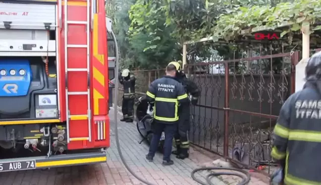 Samsun'da çocukların çakmak oyunu yangına neden oldu