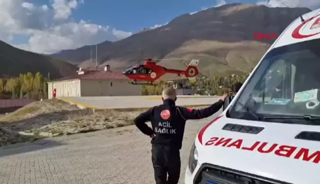 Van'da doğum sancısı tutan kadın ambulans helikopterle hastaneye ulaştırıldı