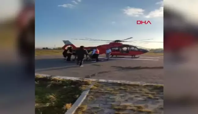 Muş'ta Tip 1 Aort Diseksiyonu Tanısı Konulan Hastaya Ambulans Helikopterle Nakil