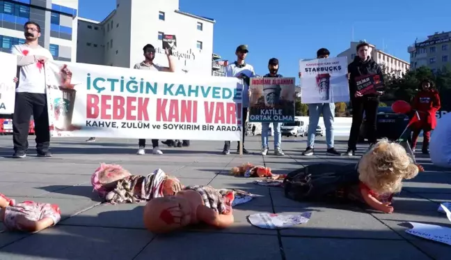 Erzurum'da İsrail'in Gazze'deki vahşetini protesto eden gençler