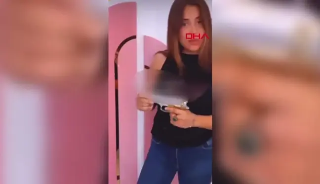 Sosyal medya fenomeni Banu Parlak, ruhsatsız tabanca ile çektiği video sonrası gözaltına alındı