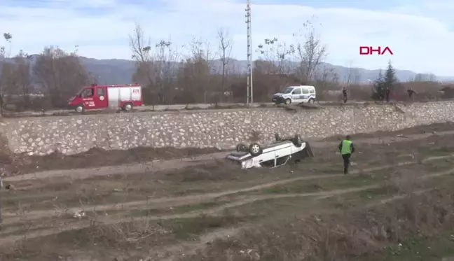 Tokat'ta İmbat Deresi'ne düşen otomobilin sürücüsü yaralandı