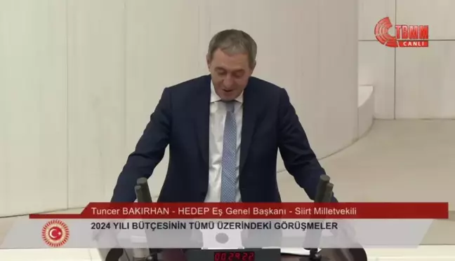 TBMM'de Bütçe Görüşmeleri... Tuncer Bakırhan: 