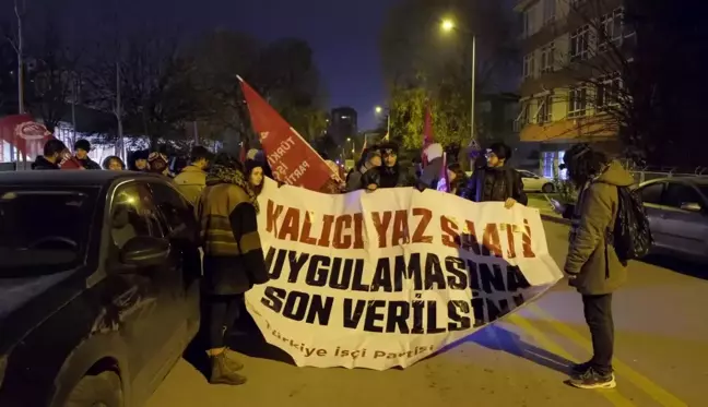 TİP Ankara İl Örgütü, Kalıcı Yaz Saati Uygulamasını Protesto Etti