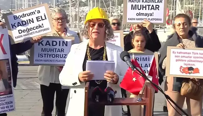 Bodrum Belediye Başkan Aday Adayı Mine Gültekin, konuşurken kürsüyü kırdı