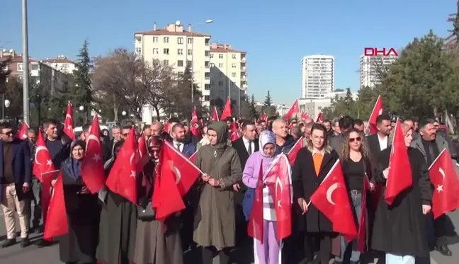 KAYSERİ'DE ŞEHİTLERİ ANMA YÜRÜYÜŞÜ