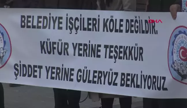 Avcılar Belediyesi İşçisine Yumruklu Saldırı Protesto Edildi