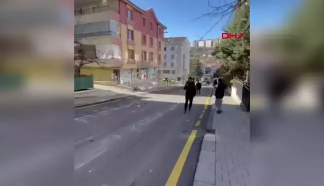 Ankara'da yol silindiri 7 araca çarptı