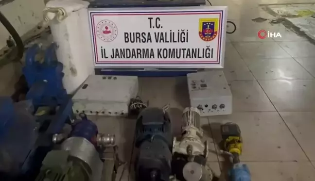 Bursa'da kaçak akaryakıt tesisinde 5 bin litre kaçak motorin ele geçirildi