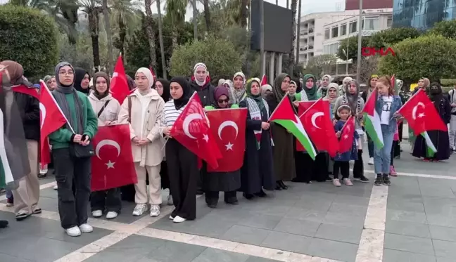 Alanya'da Şehitlere Saygı Filistin'e Destek Yürüyüşü