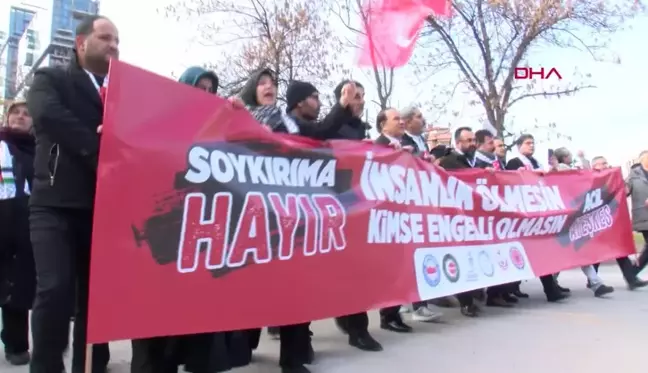 Engelli Vatandaşlar İsrail ve PKK'ya Karşı Protesto Düzenledi