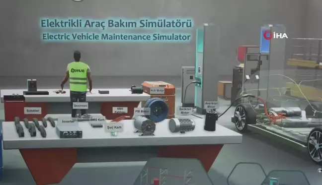 Amasya'da meslek liselilere simülatörlü elektrikli araç bakım eğitimi