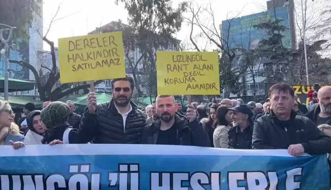 Uzungöl'de HES Projesine Karşı Protesto