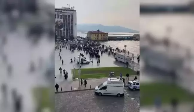 İzmir'de Nevruz mitingi sonrası terör örgütü propagandası yapan 7 kişi gözaltına alındı