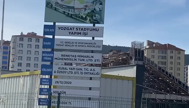 Yozgat'ta Yarım Kalan Stadyo İnşaatı