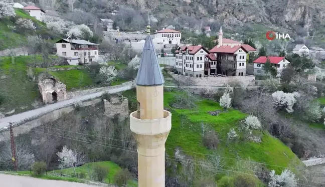 Gümüşhane'nin tarihi mahallesinde bahar güzelliği