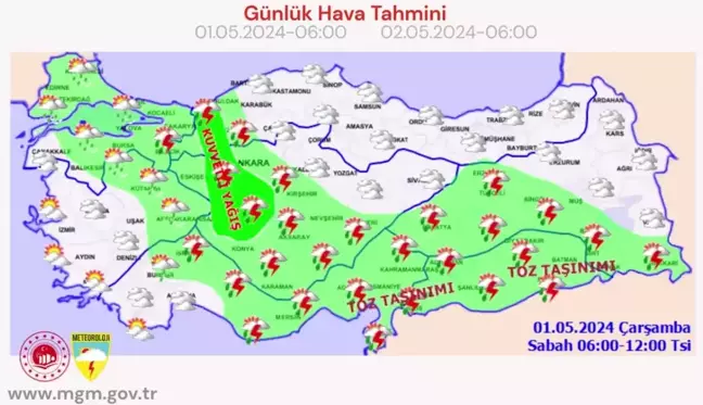 MGM'den hava durumu uyarısı: Yağışlı ve gök gürültülü hava bekleniyor