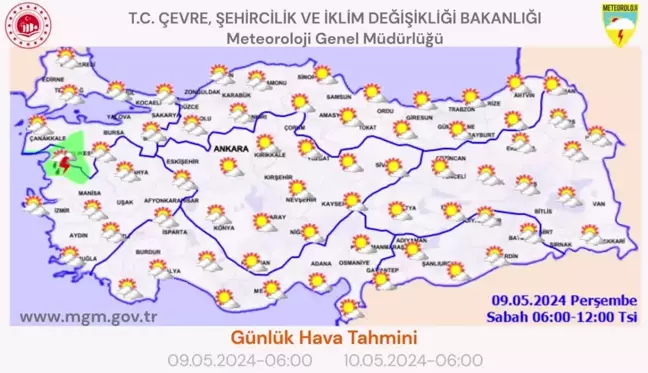 Marmara ve Batı Karadeniz'de Sağanak Yağış Bekleniyor