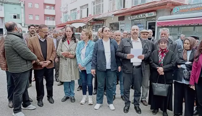 DEM Parti Kars İl Başkanlığı Kobani Davası'ndaki Cezaları Protesto Etti