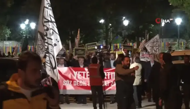 Ankara'da Köklü Değişim Derneği, İsrail'in Refah'ta başlattığı saldırıyı protesto etti