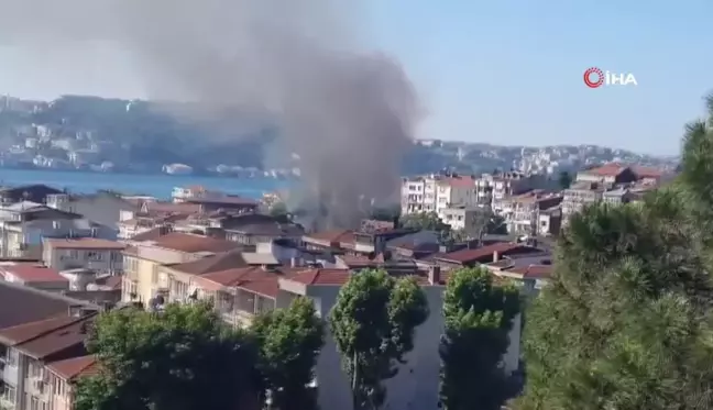 Ortaköy'de iki katlı binada yangın paniği