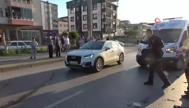 Otomobilin çarptığı motosiklet sürücüsü hayatını kaybetti