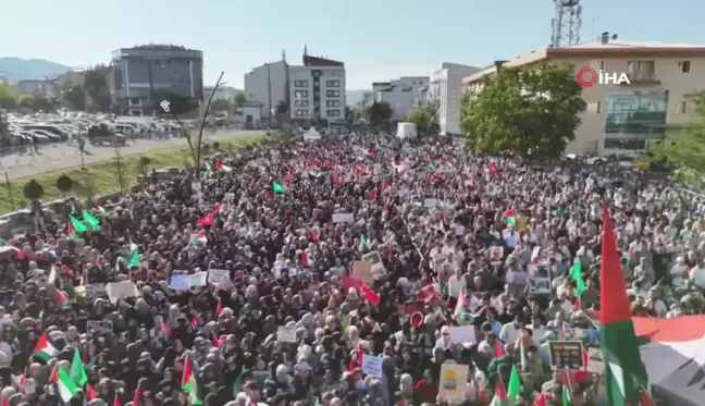 Bingöl'de binlerce kişi hamas lideri Haniye için yürüdü