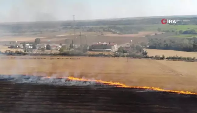 Alevlerin benzin istasyonuna ve köye sıçramasına ramak kaldı