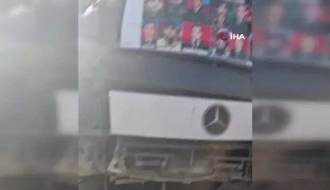 Gürcistan plakalı Mercedes marka otobüs şarampole yuvarlandı: 2 yaralı