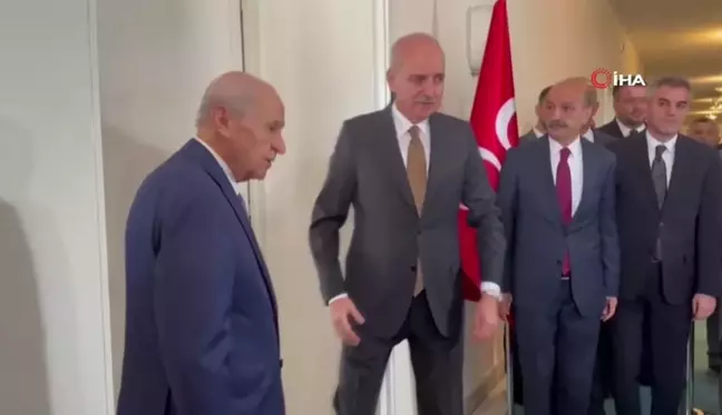 TBMM Başkanı Kurtulmuş, MHP Genel Başkanı Bahçeli ile Görüştü