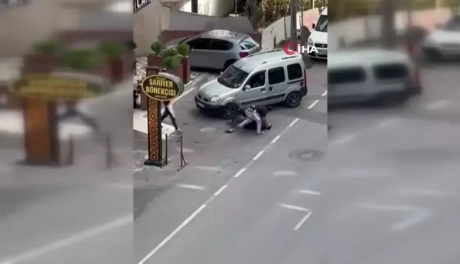 Karısına arkadaşlık teklifi eden şahısların iş yerini bastı, önce darp edildi, sonra bıçaklandı...O anlar kamerada