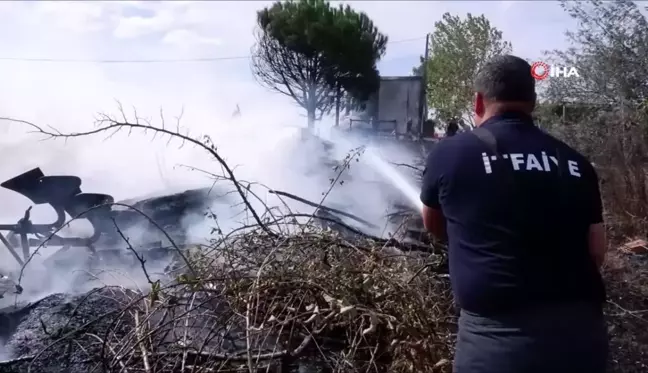 Edirne'de Bahçede Yakılan Çöpler Yangına Neden Oldu