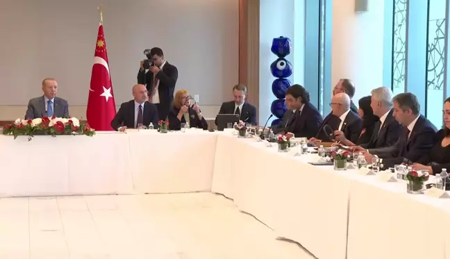 Cumhurbaşkanı Erdoğan, BM Genel Kurulu'nda ABD'li Düşünce Kuruluşlarıyla Bir Araya Geldi