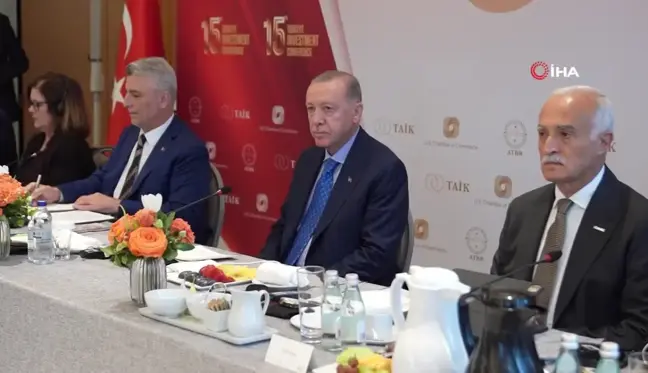 Cumhurbaşkanı Erdoğan, Türk-Amerikan İş Konseyi ev sahipliğinde düzenlenen 15. Türkiye Yatırım Konferansı çerçevesinde Amerikalı ve Türk iş...