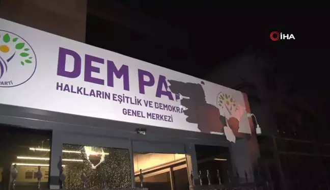 DEM Parti genel merkezine alkollü saldırı: 1 kişi gözaltında