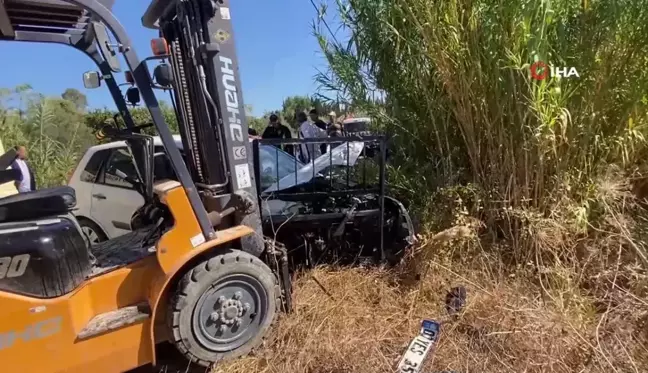 Forklift ile otomobilin karıştığı kazada bir yaralı