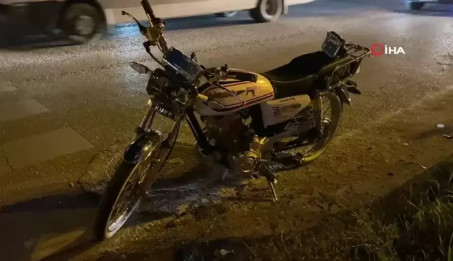 Polisin 'Dur' İhtarına Uymayan Motosiklet Sürücüsü Kaza Geçirdi