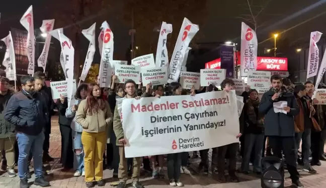 Çayırhan Madencilerine Destek Eylemi: Madenler Satılamaz!