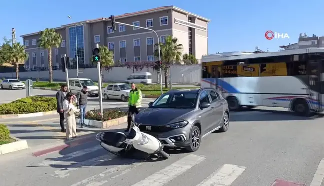 Otomobil ve Motosiklet Çarpıştı: 1 Yaralı, 25 Bin TL Ceza