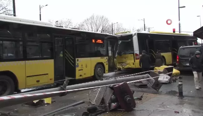 Fatih'te İETT Otobüsüyle Zincirleme Kaza: 5 Araç Karıştı