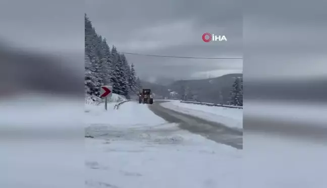 Kastamonu'nun Ilgaz Dağı'nda Kar Yağışı Etkili Oldu