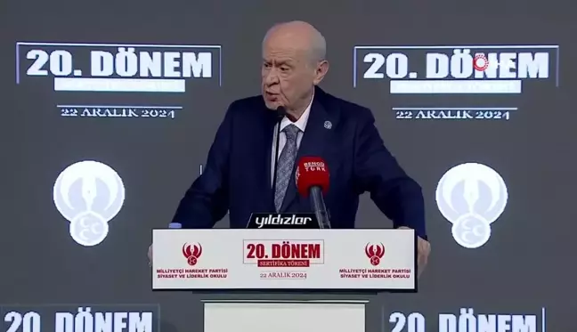 MHP Genel Başkanı Bahçeli, Siyaset ve Liderlik Okulu'nun 20. Dönem Sertifika Töreni'nde konuştu