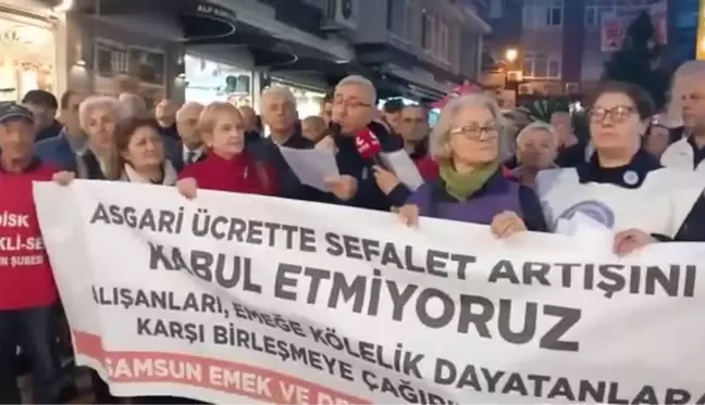 Samsun Emek ve Demokrasi Güçleri'nden Asgari Ücrete Tepki