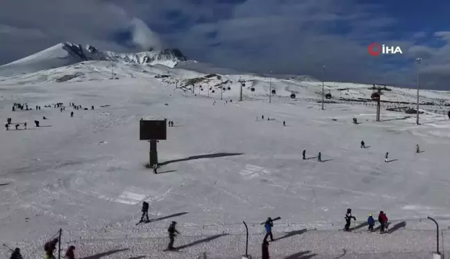 Erciyes Kayak Merkezi Hafta Sonunda Yoğun İlgi Gördü