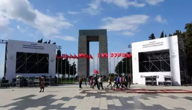 Son dakika haberi... Çanakkale Şehitler Abidesi'nde, 18 Mart için tören hazırlıkları devam ediyor