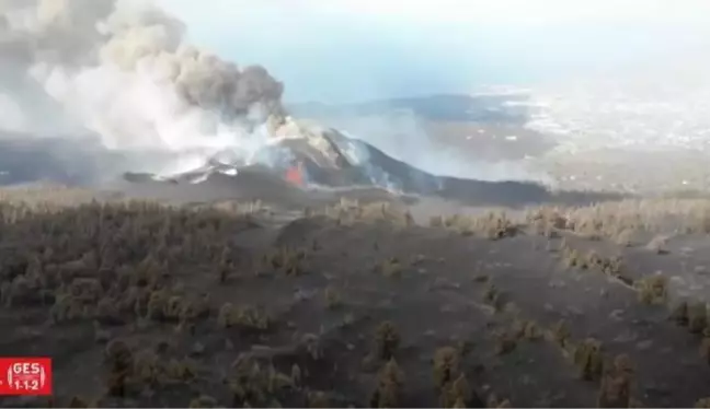 La Palma'daki yanardağda yeni lav çatlakları oluştu