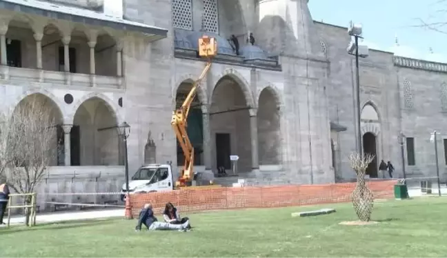 SÜLEYMANİYE CAMİİ'NDE ONARIM ÇALIŞMALARI BAŞLADI