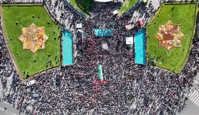 Kayseri'de Filistin için miting düzenlendi